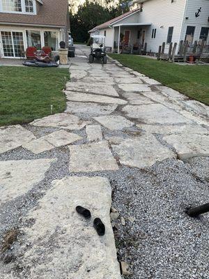 Rock driveway