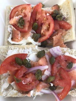 Lox with cream cheese