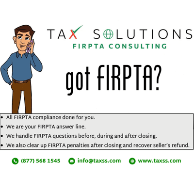 Got FIRPTA? Call now or visit gotfirpta.com