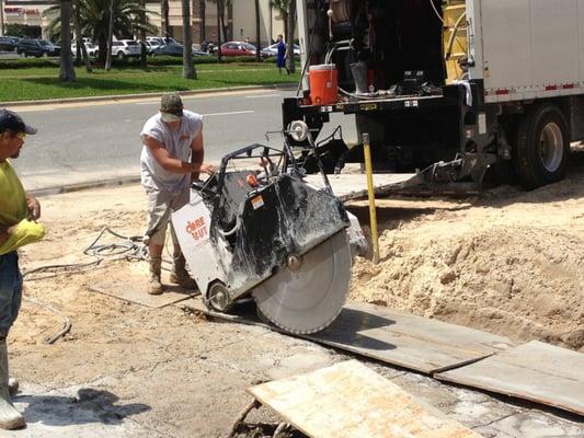 888CleanUp slab sawing near UCF Orlando