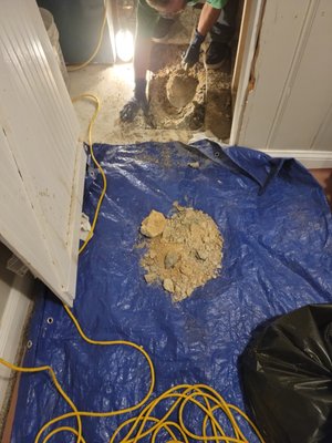 Inside home drain repair