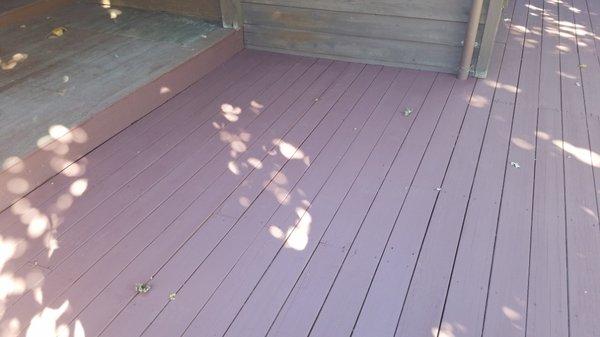 Solid stain applied on Deck deck