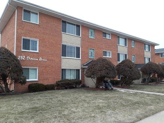 Slider windows in 9 flat apartment building