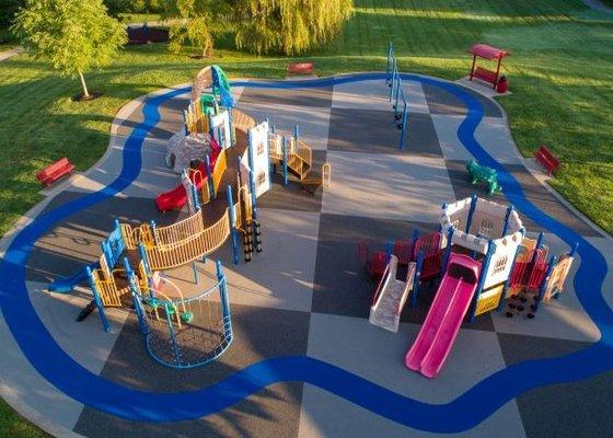 Poured In Place Safety Surfacing at Stringtown Park in Florence, Kentucky