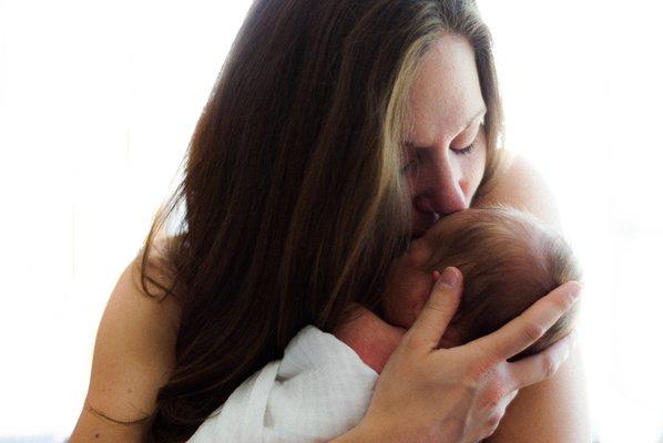 Mom + newborn portrait