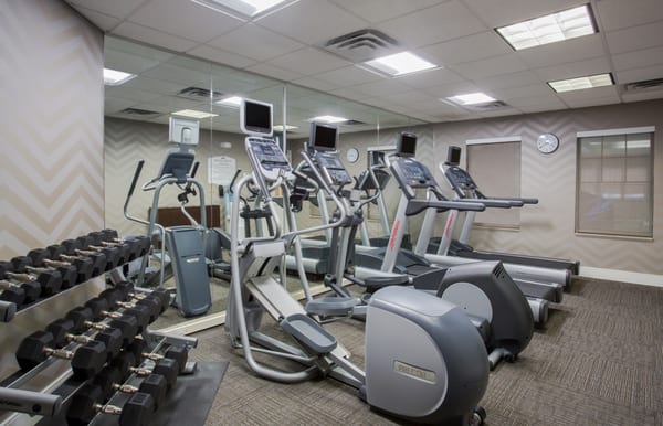 Stay active at our 24-hour fitness center.