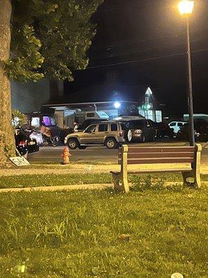 A view of the food truck from my seat at the park bench across the street