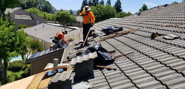 Tile roof repairs