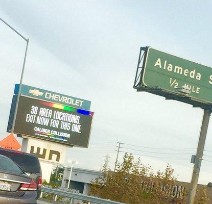 Some of our adaptive display work as seen from the 405!