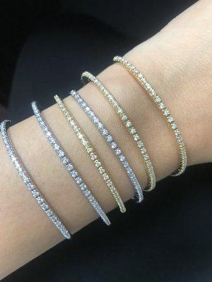 18 k gold and diamond Tennis bracelets