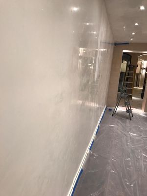 White venetianplaster shiny