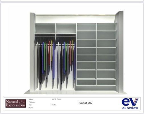 My closet design in my home