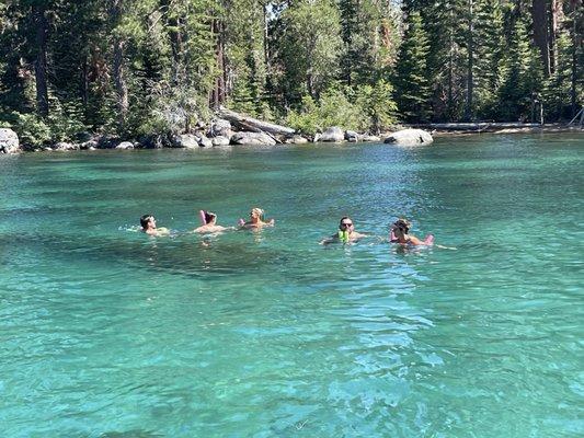 Us enjoying the absolutely beauty of one of the coves!