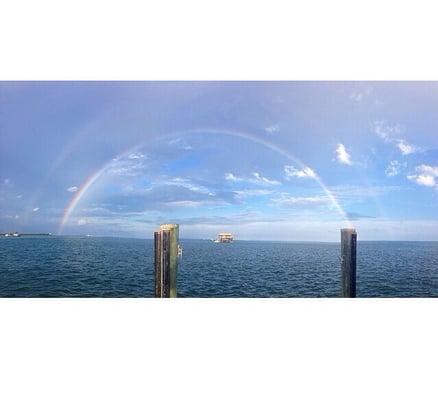 Double rainbow over stiltsville