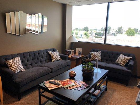 We remodeled our waiting room. Comfortable couches for your enjoyment