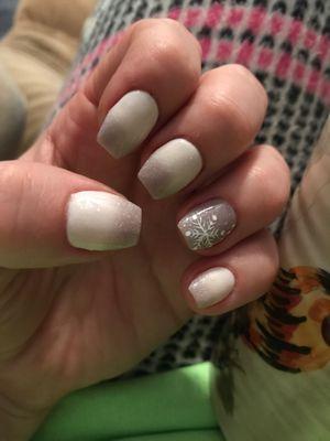 Love my winter ombré nails did a great job