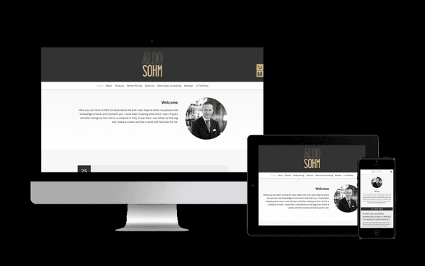 Website and digital marketing assets for a Aldo Sohm/Sommelier © by WORX