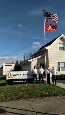 2016 Flag dedication with our friends and client the Kokomo Marines and Howard County Veterans Memorial