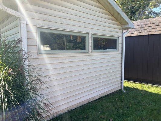 Deglazed these 2windows an painted em along with A's on shed an front doors