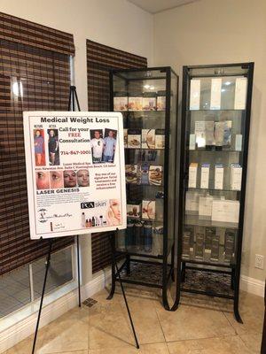 Walked in and saw this amazing weight loss display of protein bars and shakes