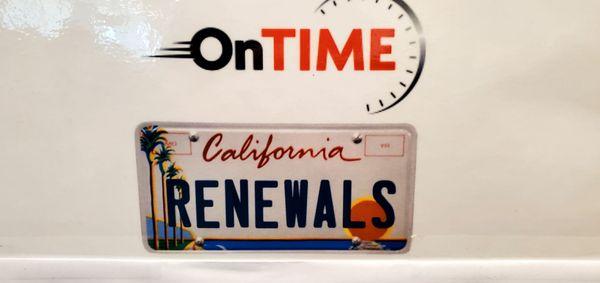 On Time Renewals Only