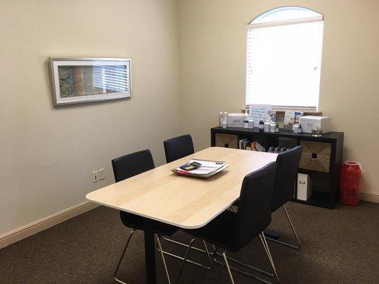 Comfortable consultation room for meeting with your Health Coach.