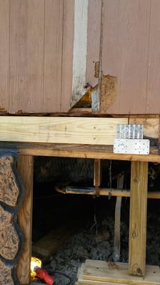 Rotted rim joist repair