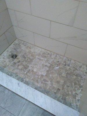 Shower redone/completely re tiled