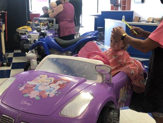 Getting Her first ever haircut!