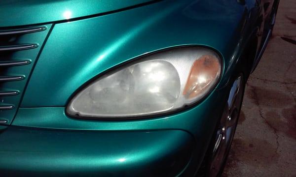 PT Cruiser 
Before Headlight Restoration