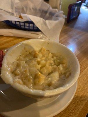 Clam chowder was bland needs Old Bay seasoning