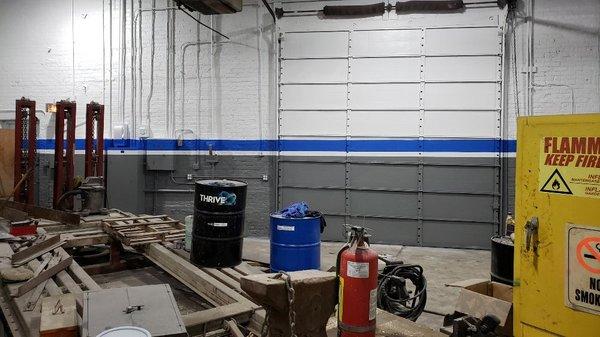 Mechanic shop painted