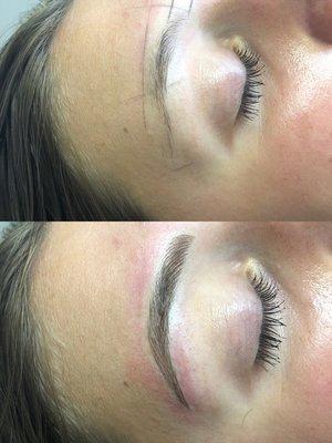 Microbladed brows