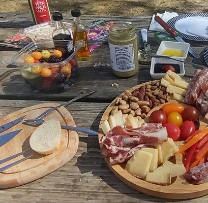 Strawberry balsamic with basil olive oil and dill champagne mustard to go with the picnic.