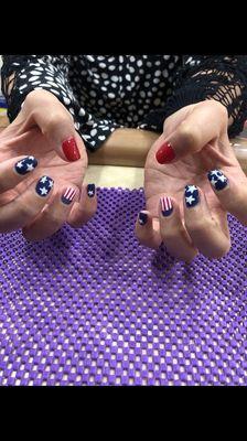 July 4th gel manicure!