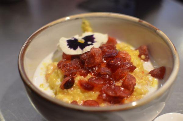 Turmeric congee bowl