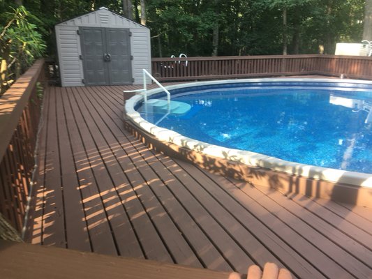 Pool deck done with Acryfin Coatings