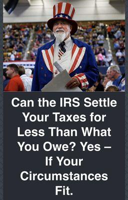 Settle you IRS tax debt for pennies on the Dollar!!