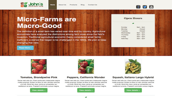 Local Farm-to-Table website