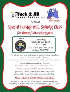 Jack and Jill Nanny Agency Signing Class - December 2014