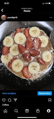 Strawberry banana pancake