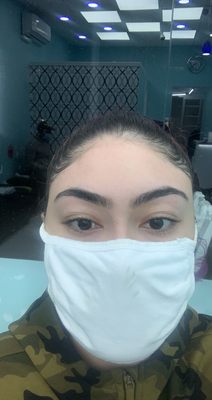 Facial with threaded & tinted Eyebrows. Perfect !