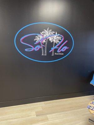 So Flo logo on wall