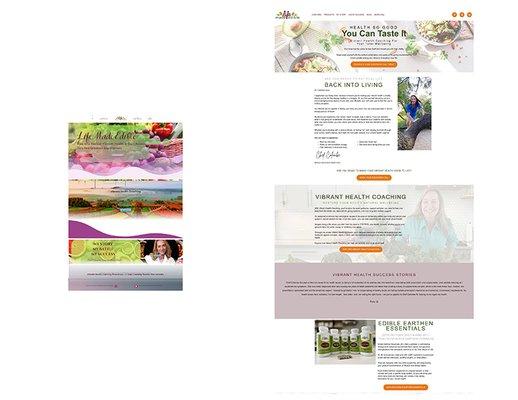 Before and After of a Website Design.
