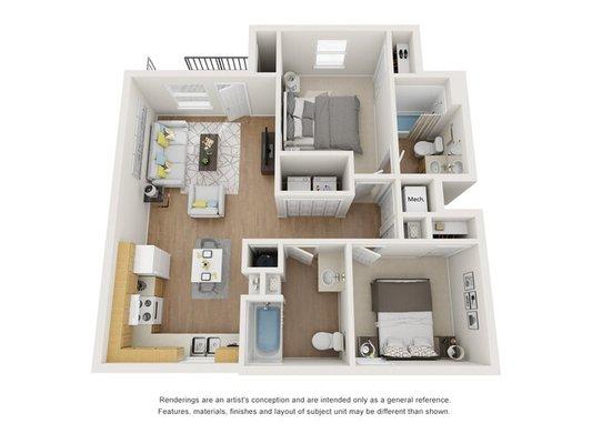 2 bedroom Floor plan