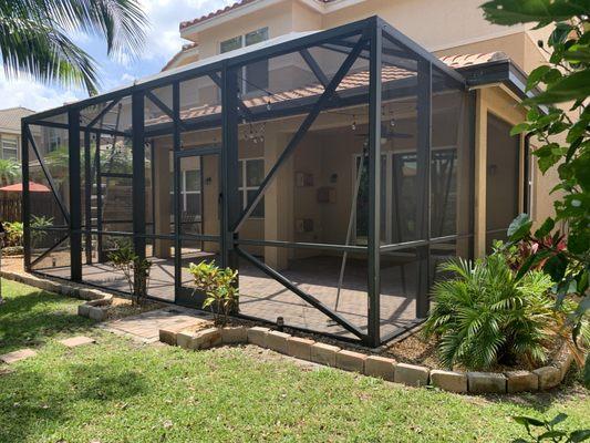 Rescreen patio enclosure