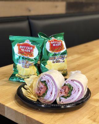 Italian Wrap and Michigan's Better Made Chips