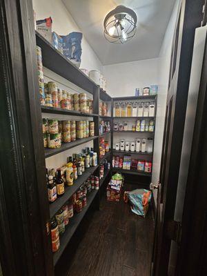 pantry after paint and shelves