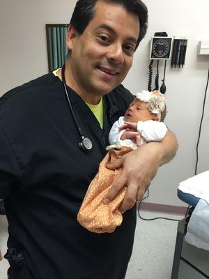 Dr. Rivas with patient