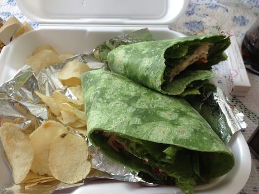 Turkey spinach wrap!!